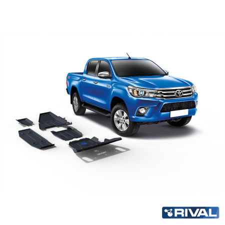 Juego de protecciones (Radiador, Motor, Caja de cambios, Caja de transferencia, Depósito de AdBlue, Sonda lambda, Depósito de combustible) Toyota Hilux 2015-2020; 2018-2020; 2020-2022; 2,4 l. / diesel